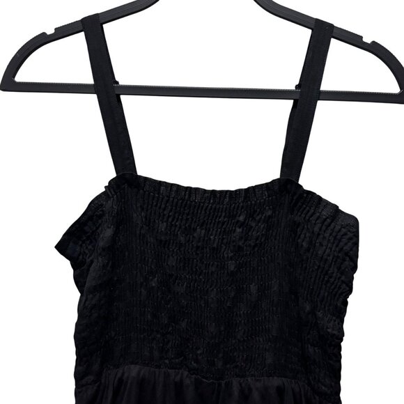 Soft Surroundings Maya Rivera Smocked Maxi Dress Floral Handkerchief Hem Size SP - Picture 3 of 7